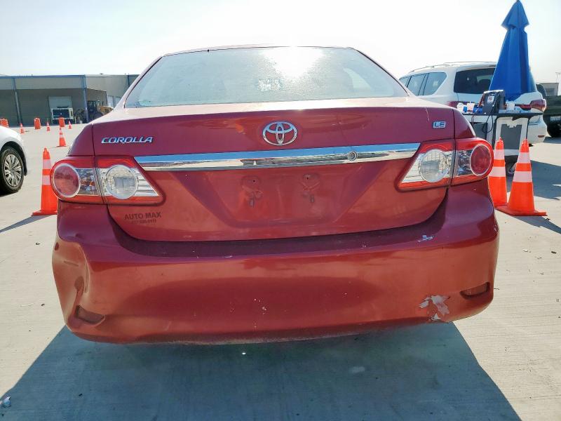 2T1BU4EE6DC980645 - 2013 TOYOTA COROLLA BASE წითელი ფოტო 6