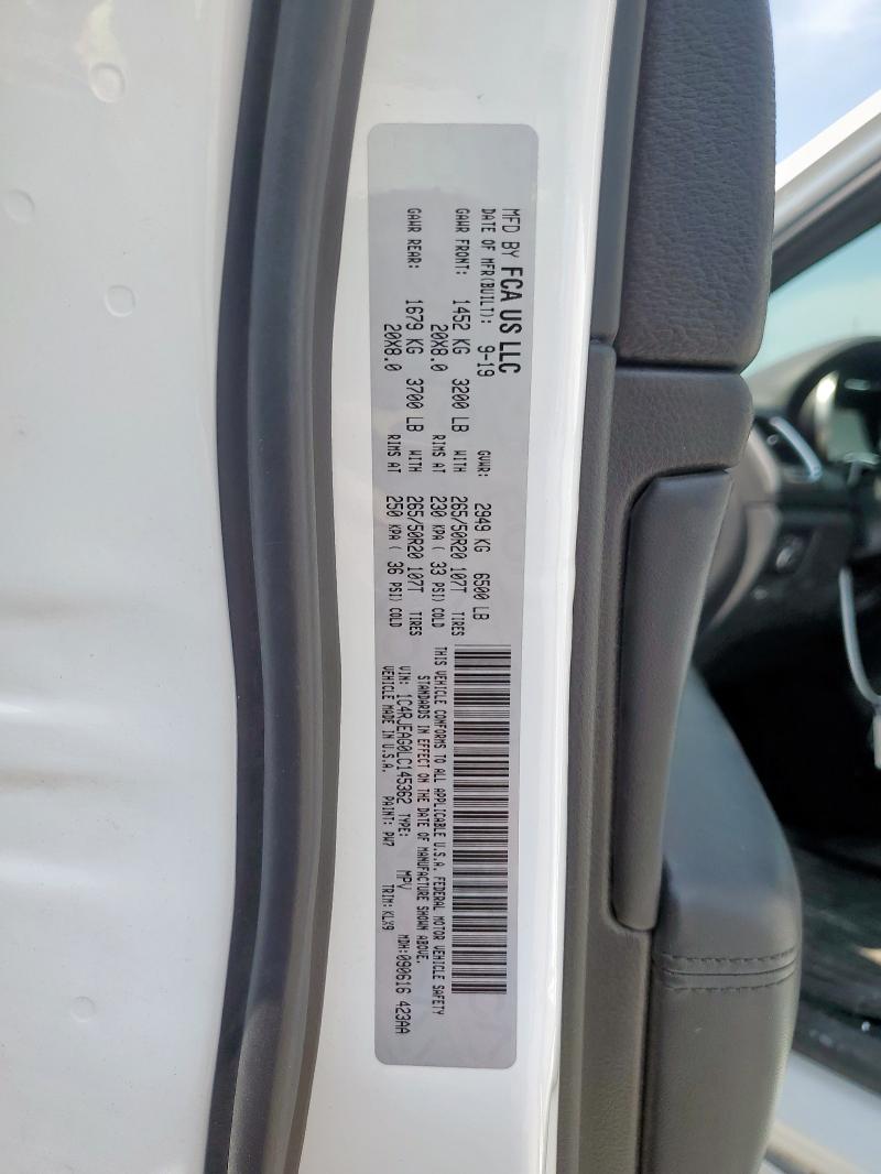 1C4RJEAG0LC145362 - 2020 JEEP GRAND CHER LAREDO WHITE photo 13