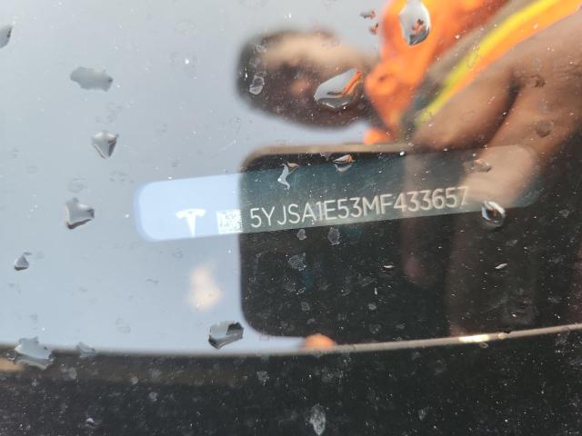 5YJSA1E53MF433657 - 2021 TESLA MODEL S Серый фото 12