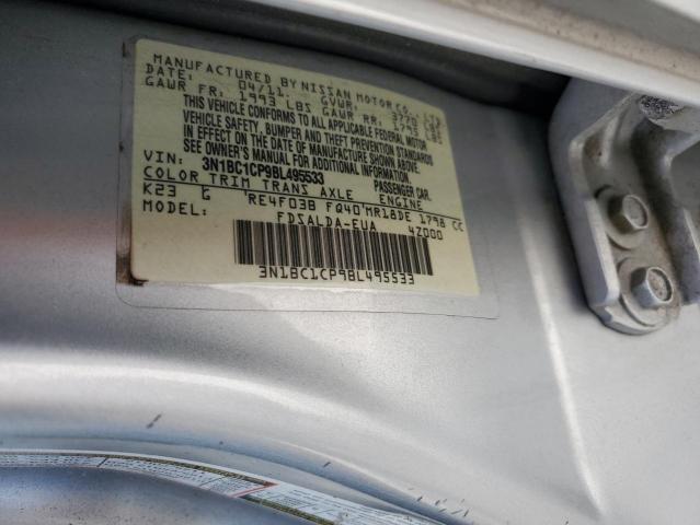 3N1BC1CP9BL495533 - 2011 NISSAN VERSA S SILVER photo 12