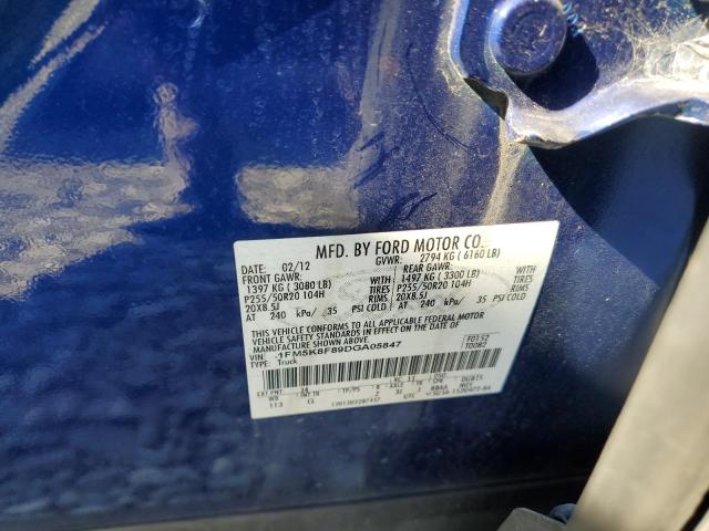 1FM5K8F89DGA05847 - 2013 FORD EXPLORER LIMITED Blau Foto 13