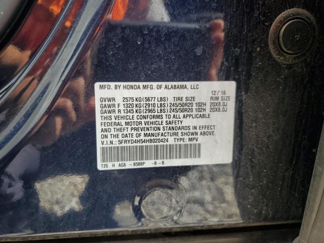 5FRYD4H54HB020424 - 2017 ACURA MDX TECHNOLOGY Blau Foto 13