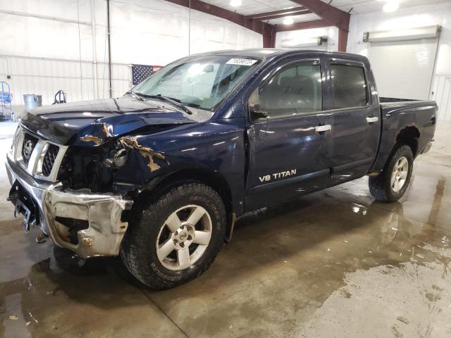 1N6BA07B57N204736 - 2007 NISSAN TITAN XE BLUE photo 1