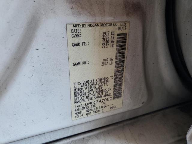 1N4AL3AP0JC247002 - 2018 NISSAN ALTIMA 2.5 白色 照片 13