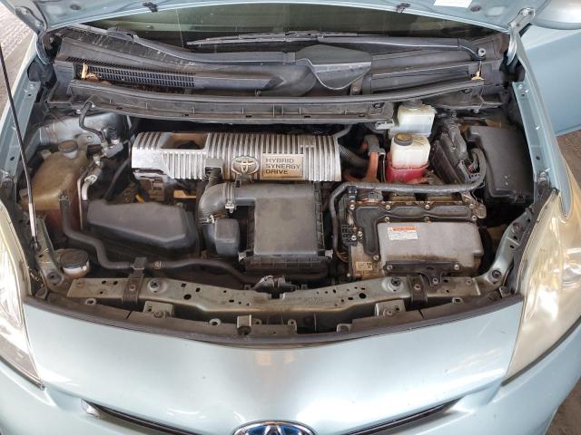 JTDKN3DU3C1545424 - 2012 TOYOTA PRIUS TURQUOISE photo 11