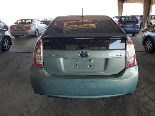 JTDKN3DU3C1545424 - 2012 TOYOTA PRIUS TURQUOISE photo 6