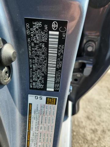 JTDEPRAE3LJ110197 - 2020 TOYOTA COROLLA LE GRAY photo 12