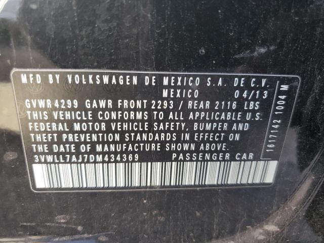 3VWLL7AJ7DM434369 - 2013 VOLKSWAGEN JETTA TDI Qara foto 12