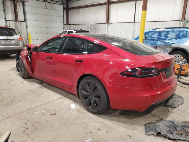 5YJSA1E53NF489616 - 2022 TESLA MODEL S Կարմիր լուսանկար 2