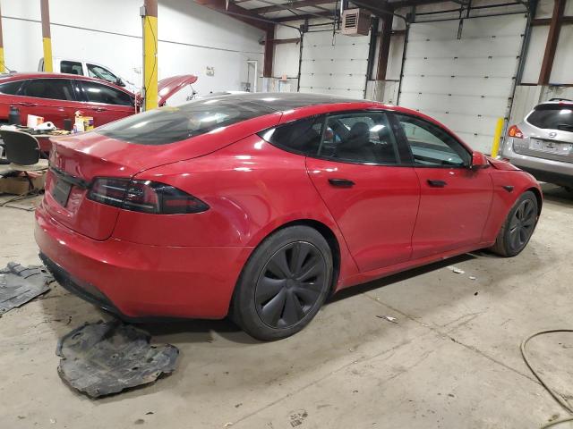 5YJSA1E53NF489616 - 2022 TESLA MODEL S Կարմիր լուսանկար 3