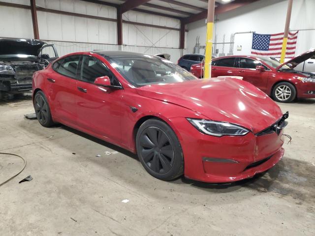 5YJSA1E53NF489616 - 2022 TESLA MODEL S Կարմիր լուսանկար 4