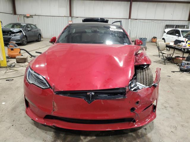 5YJSA1E53NF489616 - 2022 TESLA MODEL S Կարմիր լուսանկար 5