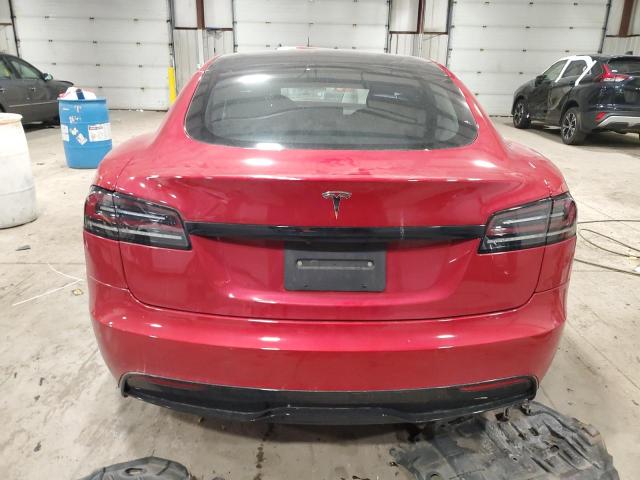 5YJSA1E53NF489616 - 2022 TESLA MODEL S Կարմիր լուսանկար 6
