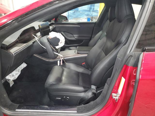 5YJSA1E53NF489616 - 2022 TESLA MODEL S Կարմիր լուսանկար 7