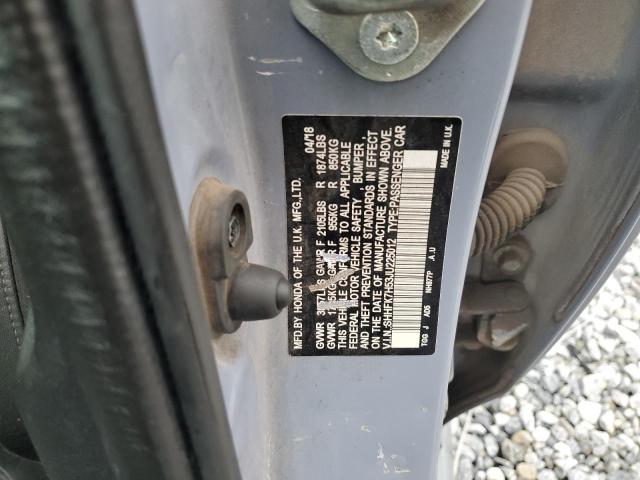 SHHFK7H53JU225012 - 2018 HONDA CIVIC EX GRAY photo 13