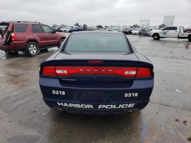 2C3CDXAT2EH357870 - 2014 DODGE CHARGER POLICE BLUE photo 6