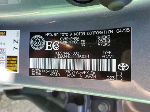 JTDBCMFE2S3093051 - 2025 TOYOTA COROLLA LE GRAY photo 13