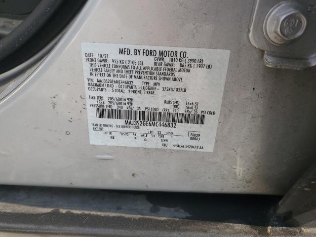 MAJ3S2GE6MC446832 - 2021 FORD ECOSPORT SE Արծաթագույն լուսանկար 13