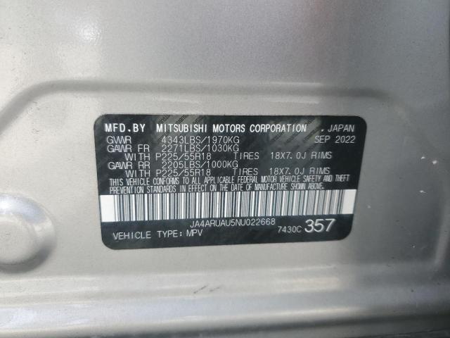 JA4ARUAU5NU022668 - 2022 MITSUBISHI OUTLANDER ES SILVER photo 14