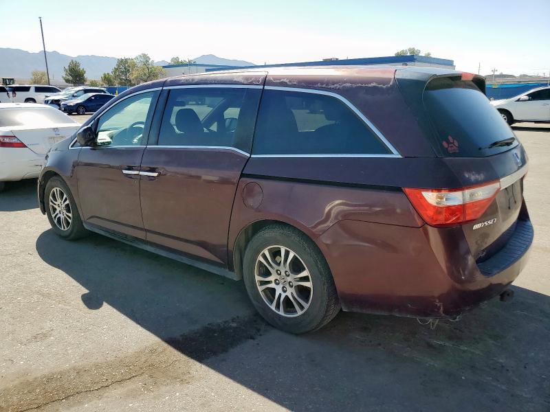 5FNRL5H48BB100872 - 2011 HONDA ODYSSEY EX BURGUNDY photo 2
