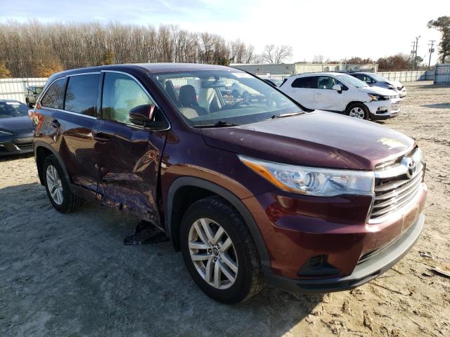 5TDZARFH6GS019519 - 2016 TOYOTA HIGHLANDER LE BURGUNDY photo 4