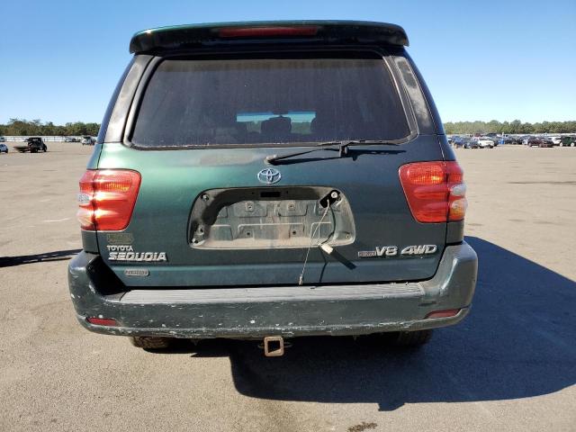 5TDBT48A02S117341 - 2002 TOYOTA SEQUOIA LIMITED GREEN photo 6