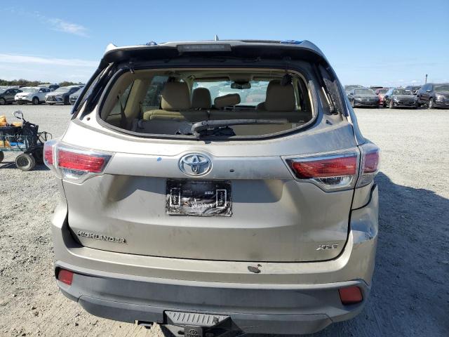 5TDKKRFH0GS160505 - 2016 TOYOTA HIGHLANDER XLE Marrón foto 6