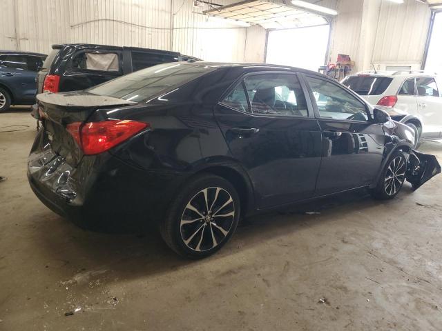 2T1BURHE1KC148037 - 2019 TOYOTA COROLLA L BLACK photo 3