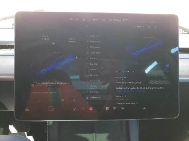 5YJ3E1EA6PF575558 - 2023 TESLA MODEL 3 თეთრი ფოტო 9