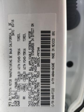 3TMAZ5CN6GM017598 - 2016 TOYOTA TACOMA DOUBLE CAB 白色 照片 13