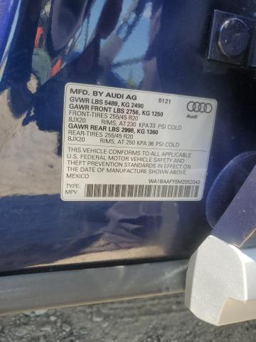 WA1BAAFY5M2052043 - 2021 AUDI Q5 PREMIUM PLUS BLUE photo 13