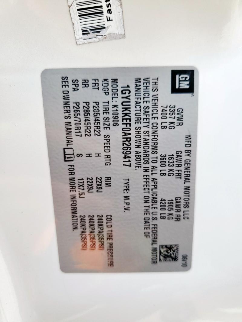 1GYUKKEF0AR269417 - 2010 CADILLAC ESCALADE ESV PLATINUM Ağ foto 13