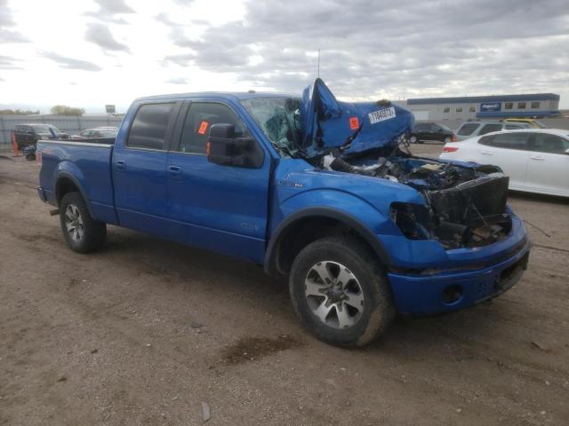 1FTFW1ET0DFA03730 - 2013 FORD F150 SUPERCREW BLUE photo 4