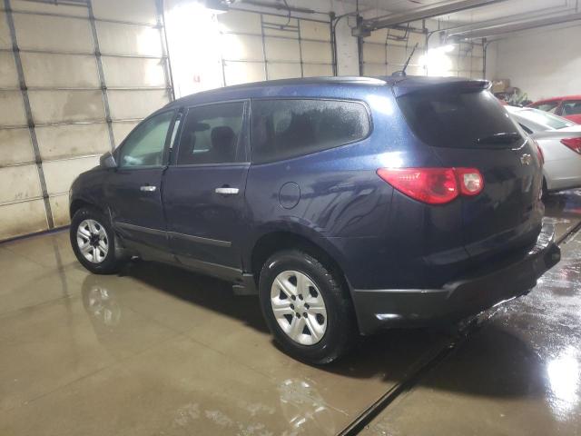 1GNKRFED1BJ373968 - 2011 CHEVROLET TRAVERSE LS BLUE photo 2