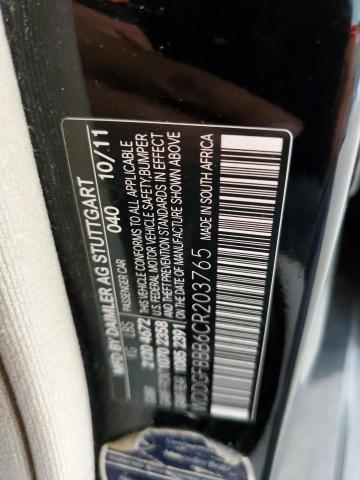 WDDGF8BB6CR203765 - 2012 MERCEDES-BENZ C 300 4MATIC BLACK photo 12