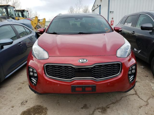 KNDPRCA67H7281046 - 2017 KIA SPORTAGE SX BURGUNDY photo 5