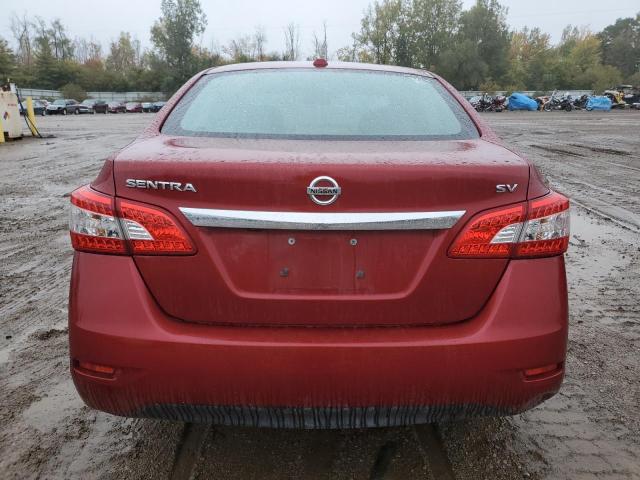 3N1AB7AP9FL667960 - 2015 NISSAN SENTRA S RED photo 6