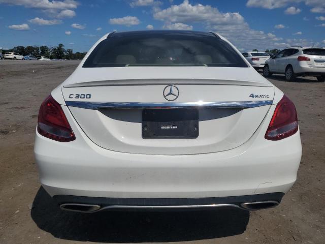 55SWF4KB4GU109408 - 2016 MERCEDES-BENZ C 300 4MATIC WHITE photo 6