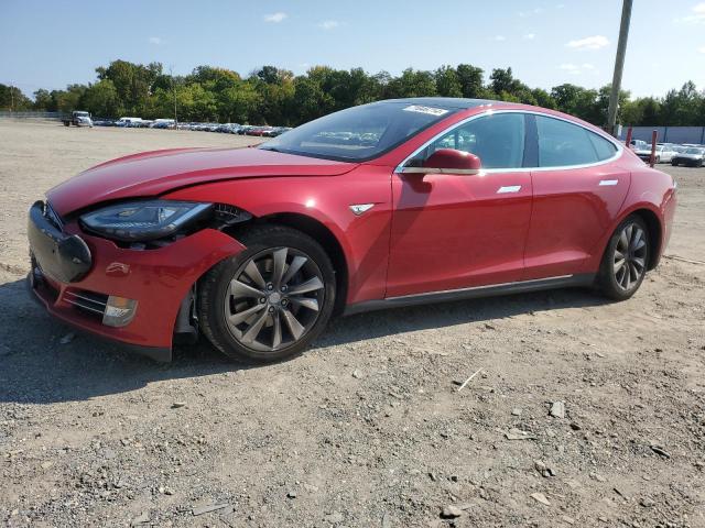 5YJSA1CNXDFP21565 - 2013 TESLA MODEL S RED photo 1
