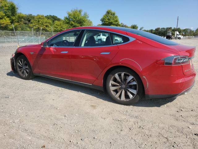 5YJSA1CNXDFP21565 - 2013 TESLA MODEL S RED photo 2