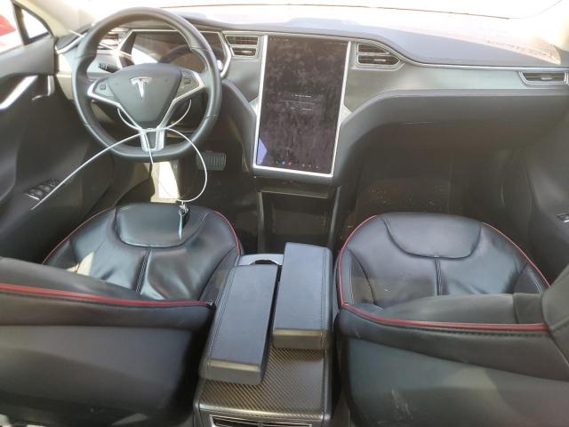 5YJSA1CNXDFP21565 - 2013 TESLA MODEL S RED photo 8