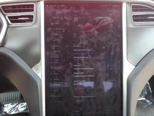 5YJSA1CNXDFP21565 - 2013 TESLA MODEL S RED photo 9