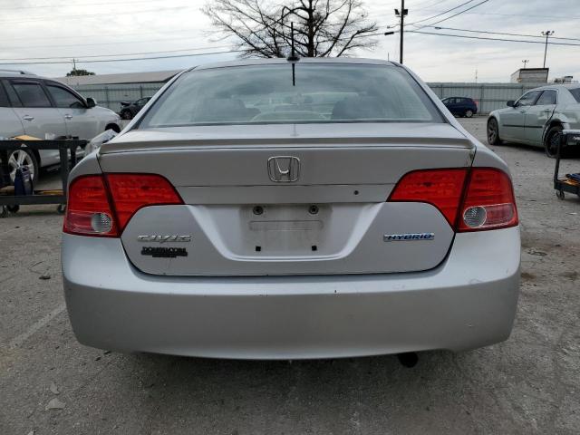 JHMFA36247S032447 - 2007 HONDA CIVIC HYBRID SILVER photo 6