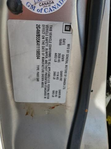 2G4WB55K411198594 - 2001 BUICK REGAL LS 米色 照片 12