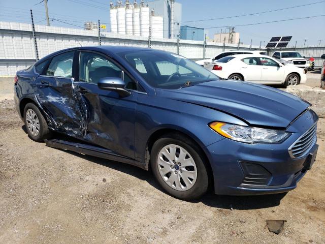 3FA6P0G78KR195430 - 2019 FORD FUSION S BLUE photo 4