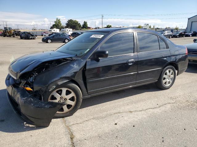 1HGES16503L029768 - 2003 HONDA CIVIC LX BLACK photo 1