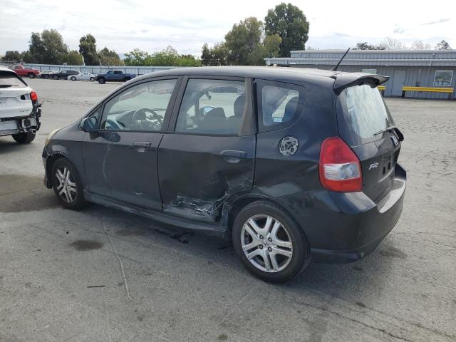 JHMGD38677S062585 - 2007 HONDA FIT S BLACK photo 2