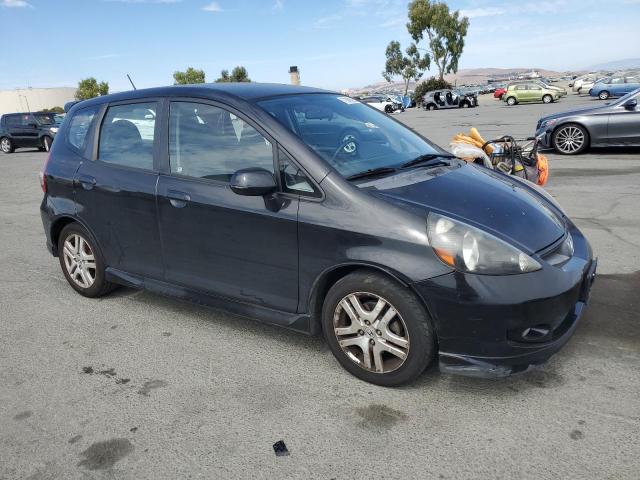 JHMGD38677S062585 - 2007 HONDA FIT S BLACK photo 4