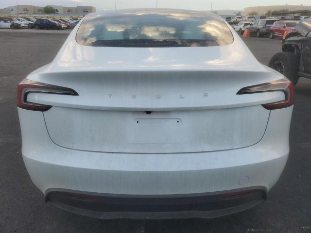 5YJ3E1EAXSF009282 - 2025 TESLA MODEL 3 WHITE photo 6