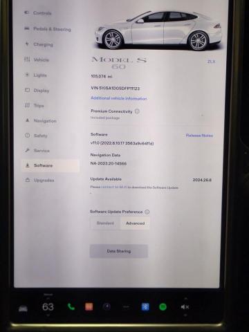 5YJSA1DG5DFP11123 - 2013 TESLA MODEL S 白色 照片 8